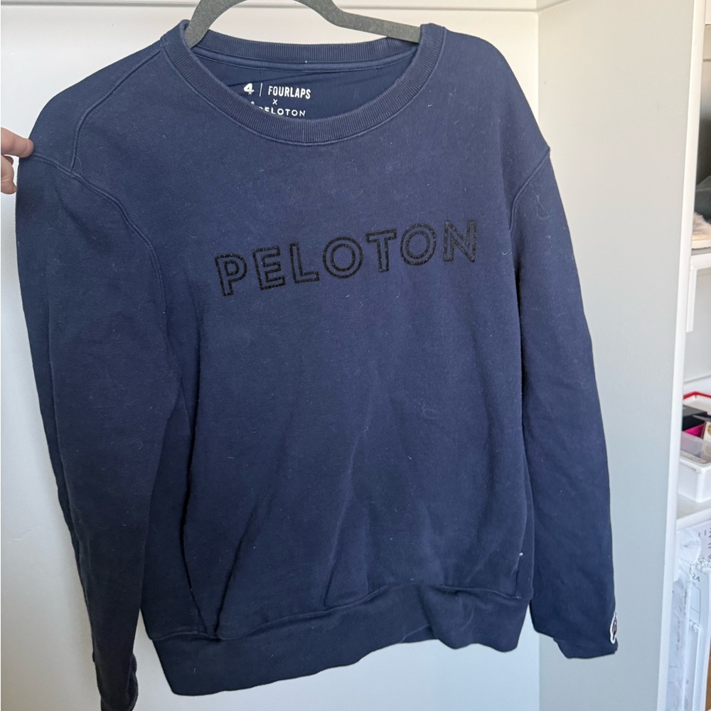 Peloton Women's Navy Crew Neck Sweater